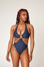 Siren Cutout One-Piece - Midnight depths ( formerly navy)