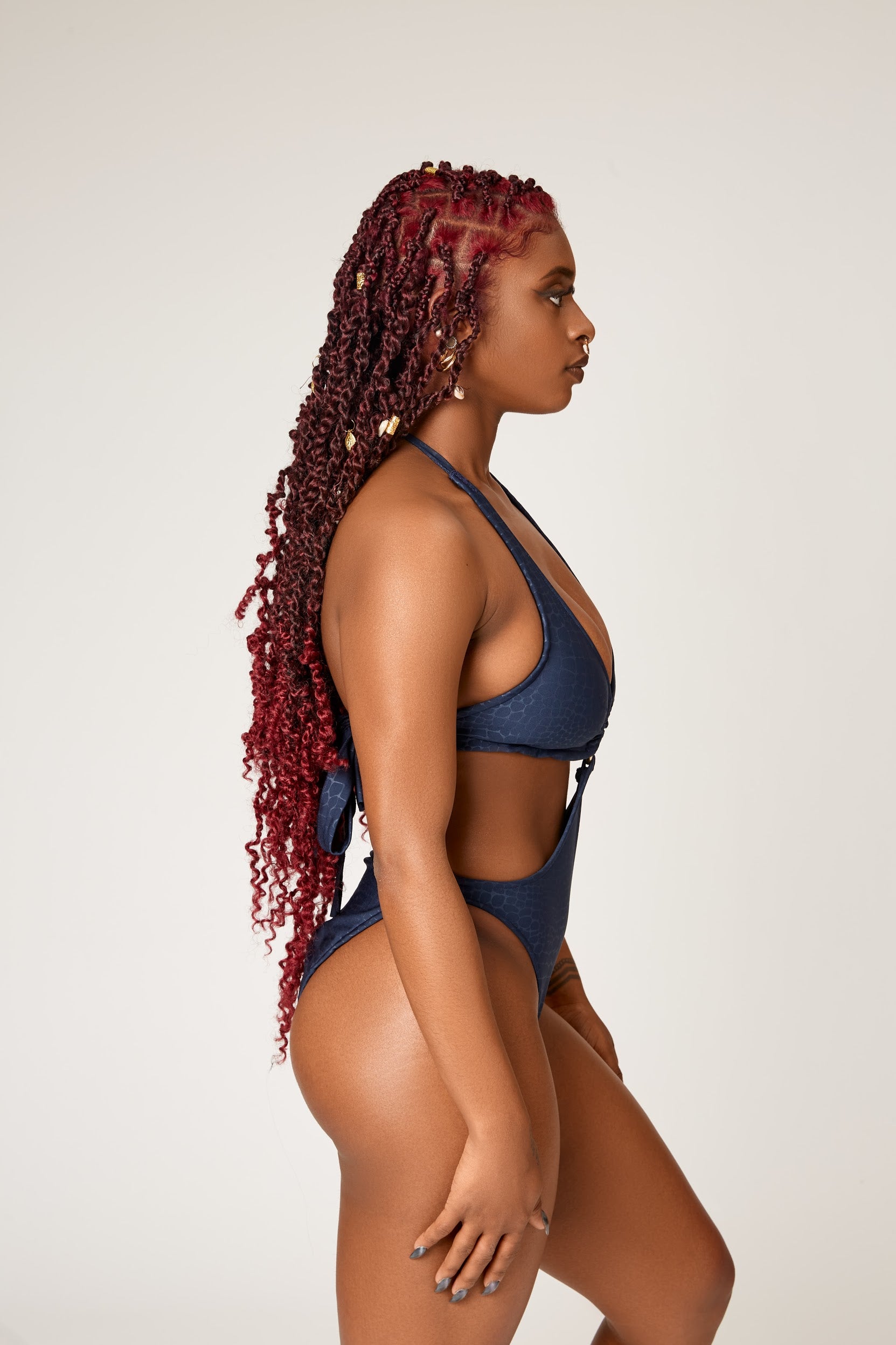 Siren Cutout One-Piece - Midnight depths ( formerly navy)