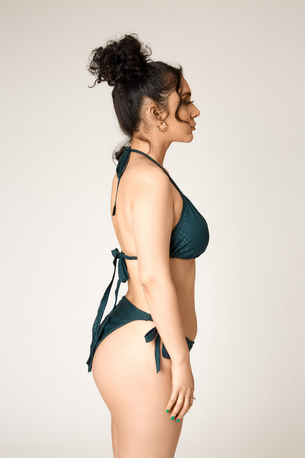 Isla Textured Bikini Top- Ocean Obsidian (formerly turquoise)