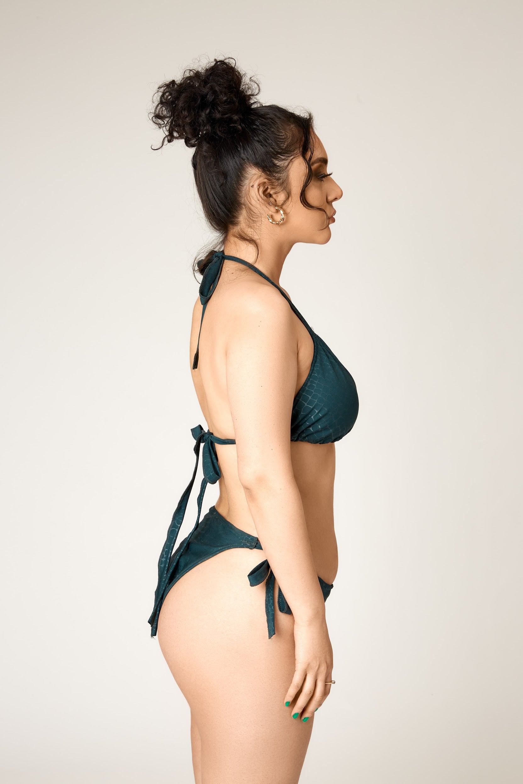 Isla Textured Bikini Top- Ocean Obsidian (formerly turquoise)