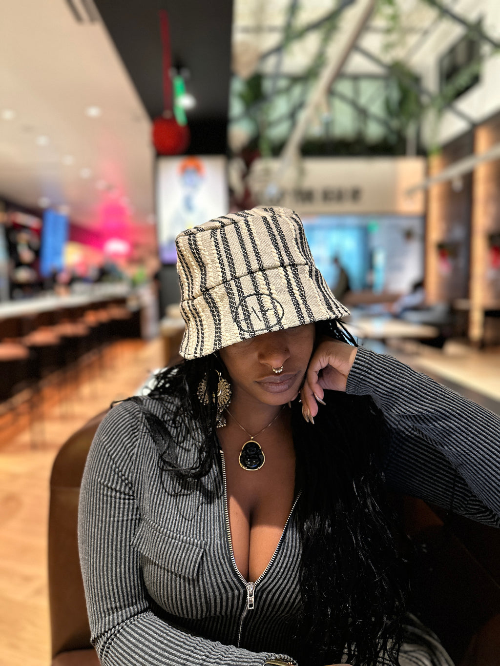 The Mercer Bucket Hat – Black, Tan & Grey