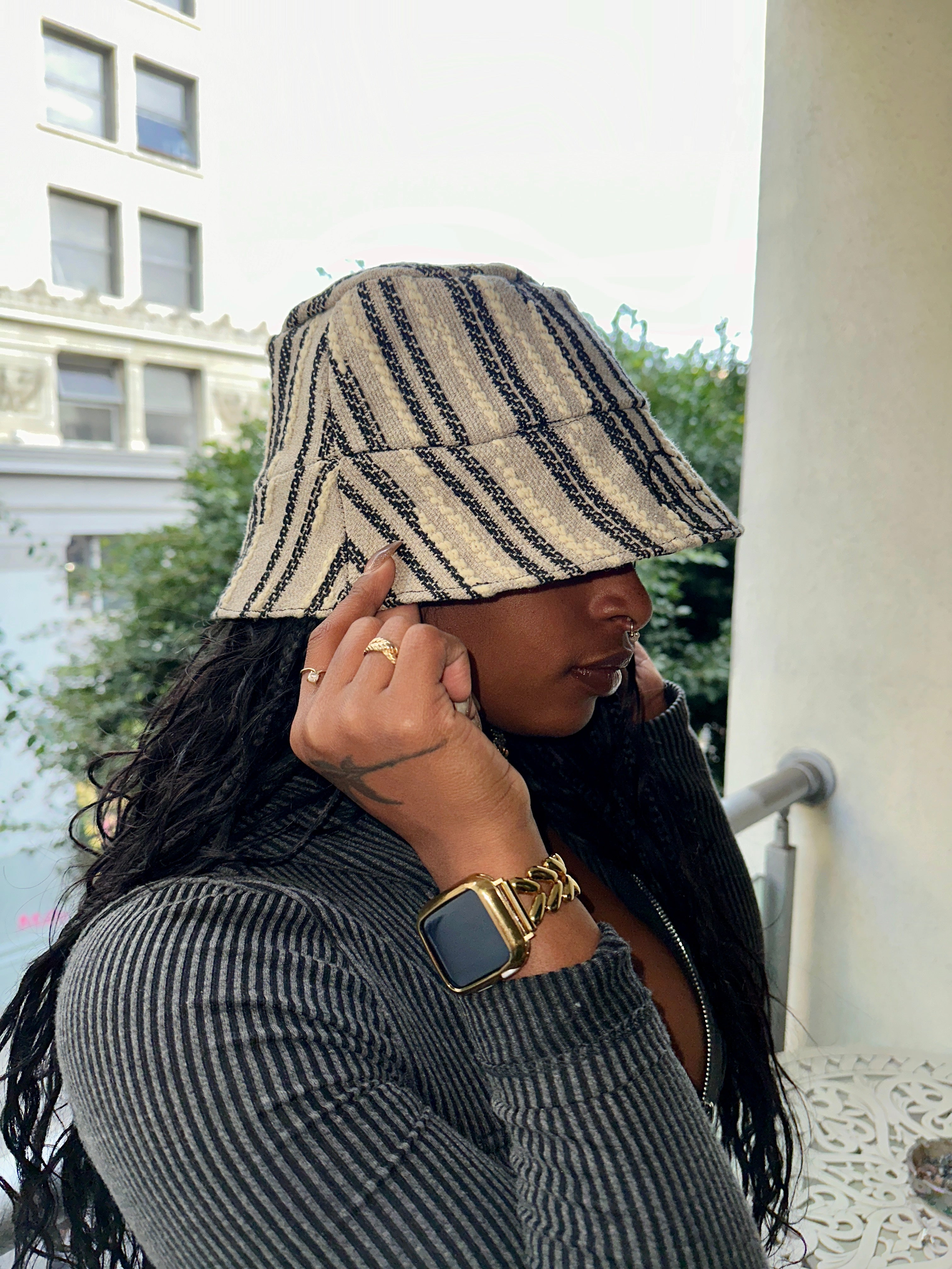 The Mercer Bucket Hat – Black, Tan & Grey